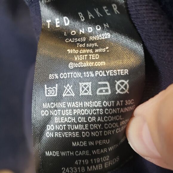 TED BAKER Men's Quarter-zip Sweatshirt Medium - Picture 7 of 8